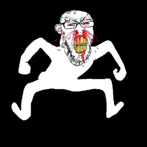 feraljak, feralrage, angry, animated, blood, bloodshot eyes, clenched teeth, cracked teeth, dance, ear
