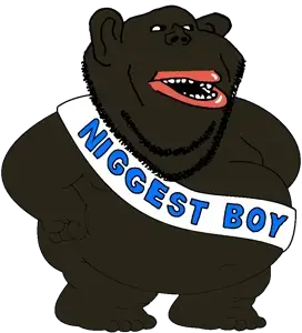 peter griffin, impish soyak ears, impish amerimutt, amerimutt, biggest boy, black skin, cartoon, fat, lips, nigger