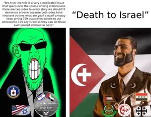 gigachad, feraljak, glowie, angry, chad, christianity, clenched teeth, clothes, cross, distorted