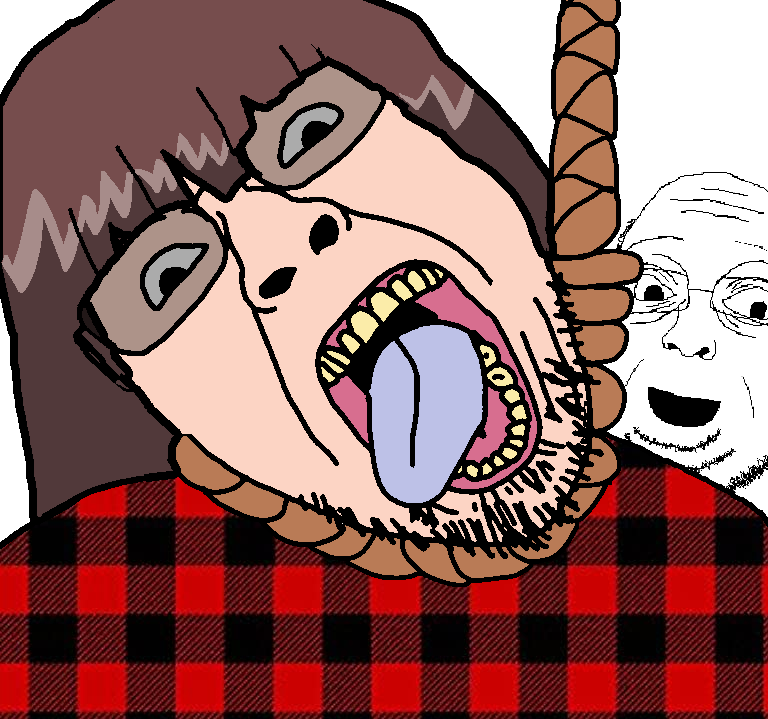 tamami chanohata, bernd, fishboy, hanging ugly personjak, ugly personjak, 2soyjaks, ack, anime, brown hair, glasses