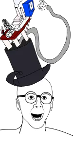 turtlejak, arm, clothes, ear, glasses, hands, hat, oil platform, open mouth, soyjak