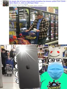 markiplier soyjak, phoneplier vertical, showing phone, antenna, apple (company), beanie, clothes, coronavirus pandemic, glasses, hat