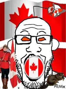 markiplier soyjak, animated, antenna, canada, canadian, ear, glasses, open mouth, orange eyes, picmix