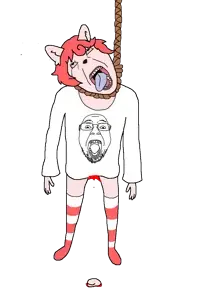 bernd, hanging troonjak, troonjak, 2soyjaks, ack, blood, blood drip, blood splatter, bloodshot eyes, castration