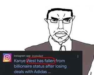 chudjak, pol face, closed mouth, ear, glasses, instagram, kanye west, news, the west has fallen, west