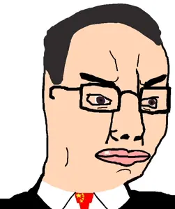 chudjak, angry, brown eyes, china, closed mouth, clothes, glasses, hair, lips, necktie
