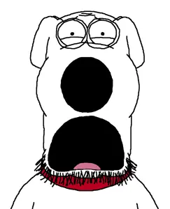 brian griffin, unknown, animal, brian, collar, dog, dog ear, ear, glasses, open mouth