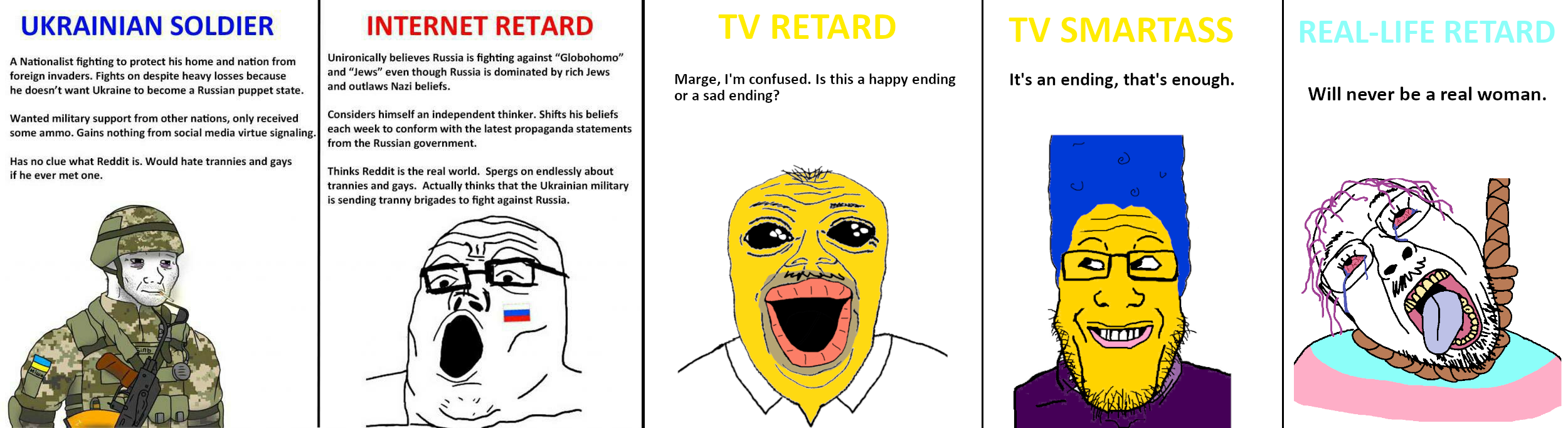 homer simpson, marge simpson, wojak, alicia, bernd, its out get in here, markiplier soyjak, tony soprano soyjak, hanging troonjak, jerome