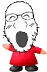 markiplier soyjak, animated, anime, closed eyes, clothes, full body, glasses, open mouth, redraw, soyjak