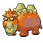 hellcat, gapejak, wholesome soyjak, animated, camel, camerupt, closed mouth, glasses, hoenn, monster