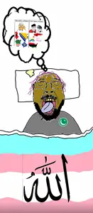 bernd, 3soyjaks, albania, allah, arabic text, badge, beard, bed, bosnia, brown skin