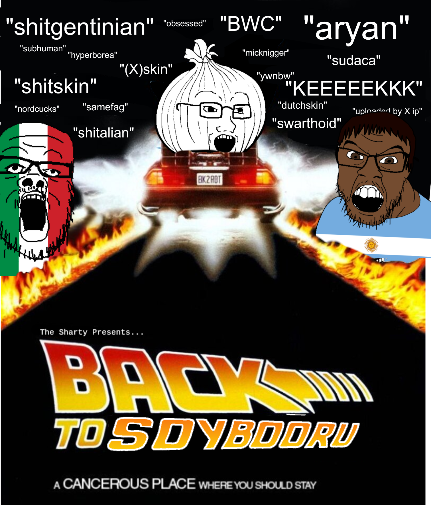 a24 slowburn soyjak, feraljak, soyak, aryan, 3soyjaks, a10 eyes, angry, anti soybooru, argentina, back to the future