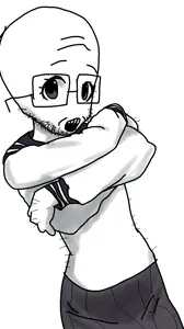 soyak, arm, art, drawing, dress, glasses, hands, open mouth, redraw, soiboi