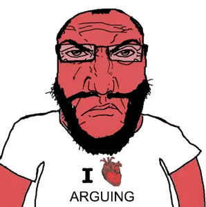 markiplier soyjak, science lover, punisher face, argument, arm, balding, beard, closed mouth, clothes, glasses
