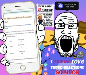 donald trump, markiplier soyjak, phoneplier vertical, showing phone, adhd, arm, badge, clothes, discord, emoticon