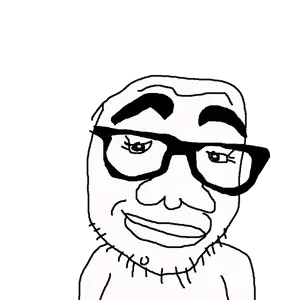 unknown, closed mouth, eyelashes, glasses, smile, soyjak, stubble, wart