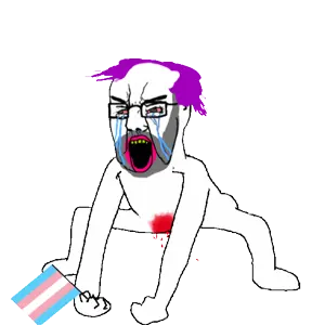 chudjak, angry, animated, blood, bloodshot eyes, crying, flag, glasses, hair, holding flag