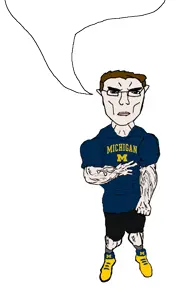 chudjak, chudjak front, unbotheredchud, angry, brown hair, buff, closed mouth, clothes, glasses, hair