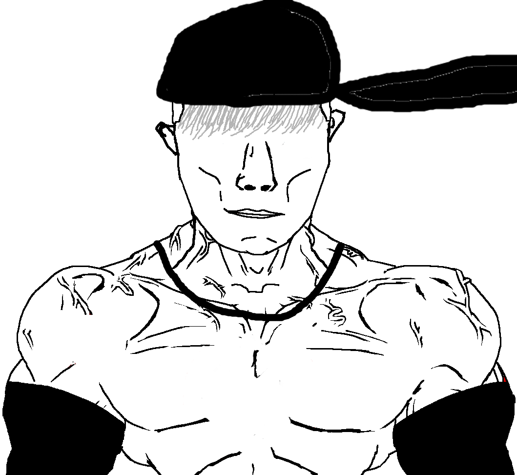 batter, chudjak, chudjak front, muscular chud, buff, buffvein, cap, closed mouth, clothes, ear