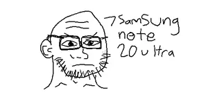 soyak, closed mouth, ear, glasses, oekaki, samsung, soyjak, stubble, text