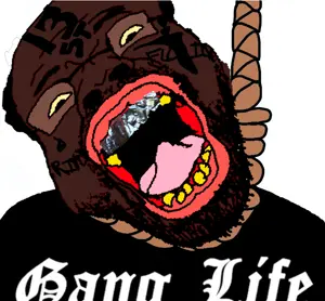 nigjak, glasses, hanging, nigger, open mouth