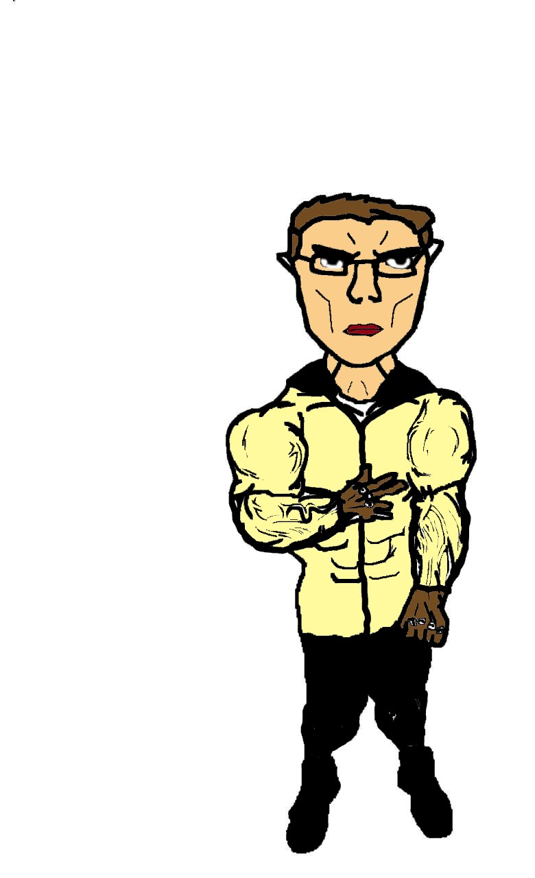 chudjak, chudjak front, unbotheredchud, angry, brown hair, closed mouth, clothes, drive, drive (2011), full body