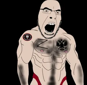 heavy (team fortress 2), cobson, arm, brown eyes, buff, bwc, glasses, hairy, mge, open mouth