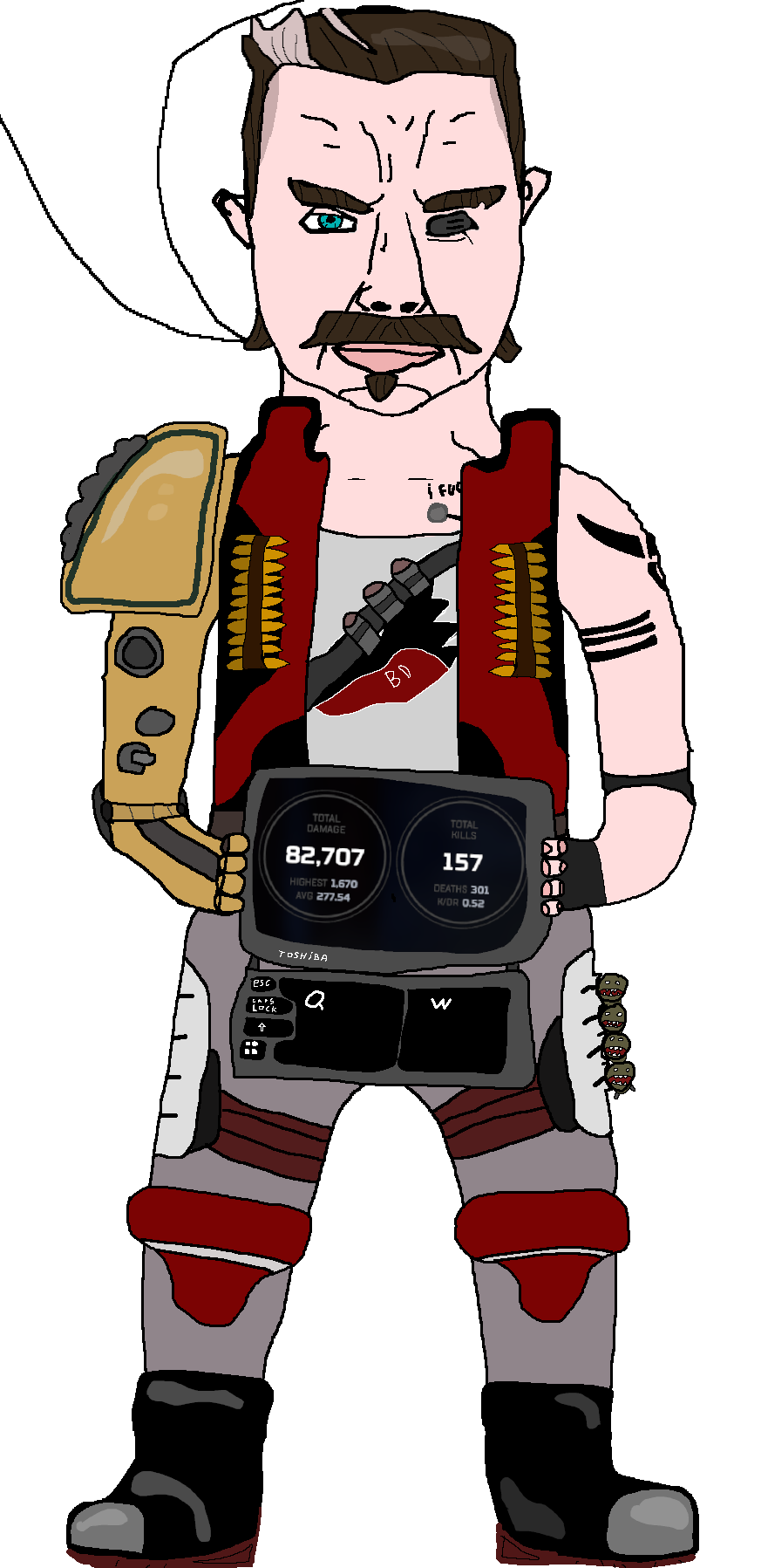 chudjak, chudjak front, obsessedchud, apex legends, australian, bad dragon, black eye, blue eyes, brown hair, clothes