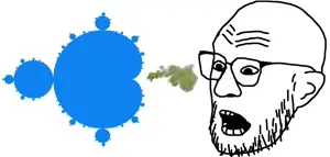 unknown, ear, fart, fractal, glasses, open mouth, soyjak, stubble