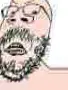 gapejak, angry, baby, clenched teeth, distorted, glasses, hairy, small eyes, soyjak, stubble