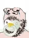 gapejak, baby, crying, deformed, pacifier, sad, small eyes