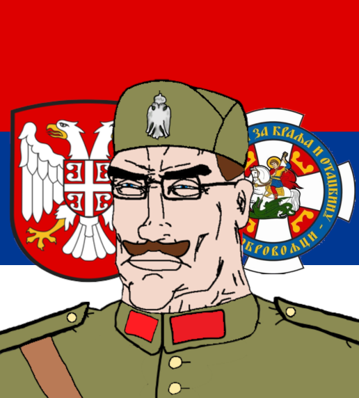 chudjak, perceptive chud, blue eyes, brown hair, collaborator, eagle, fascism, flag, government of national salvation, hair