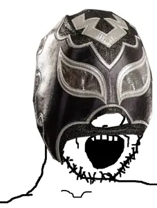 soyak, mask, open mouth, rey mysterio, soyjak, stubble, wrestling, wwe