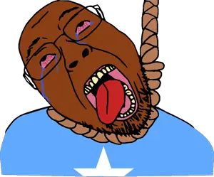 bernd, hanging troonjak, troonjak, ack, bloodshot eyes, brown skin, country, crying, flag, glasses