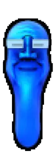 markiplier soyjak, animated, blue, blue skin, calm, closed eyes, closed mouth, doom, glasses, happy
