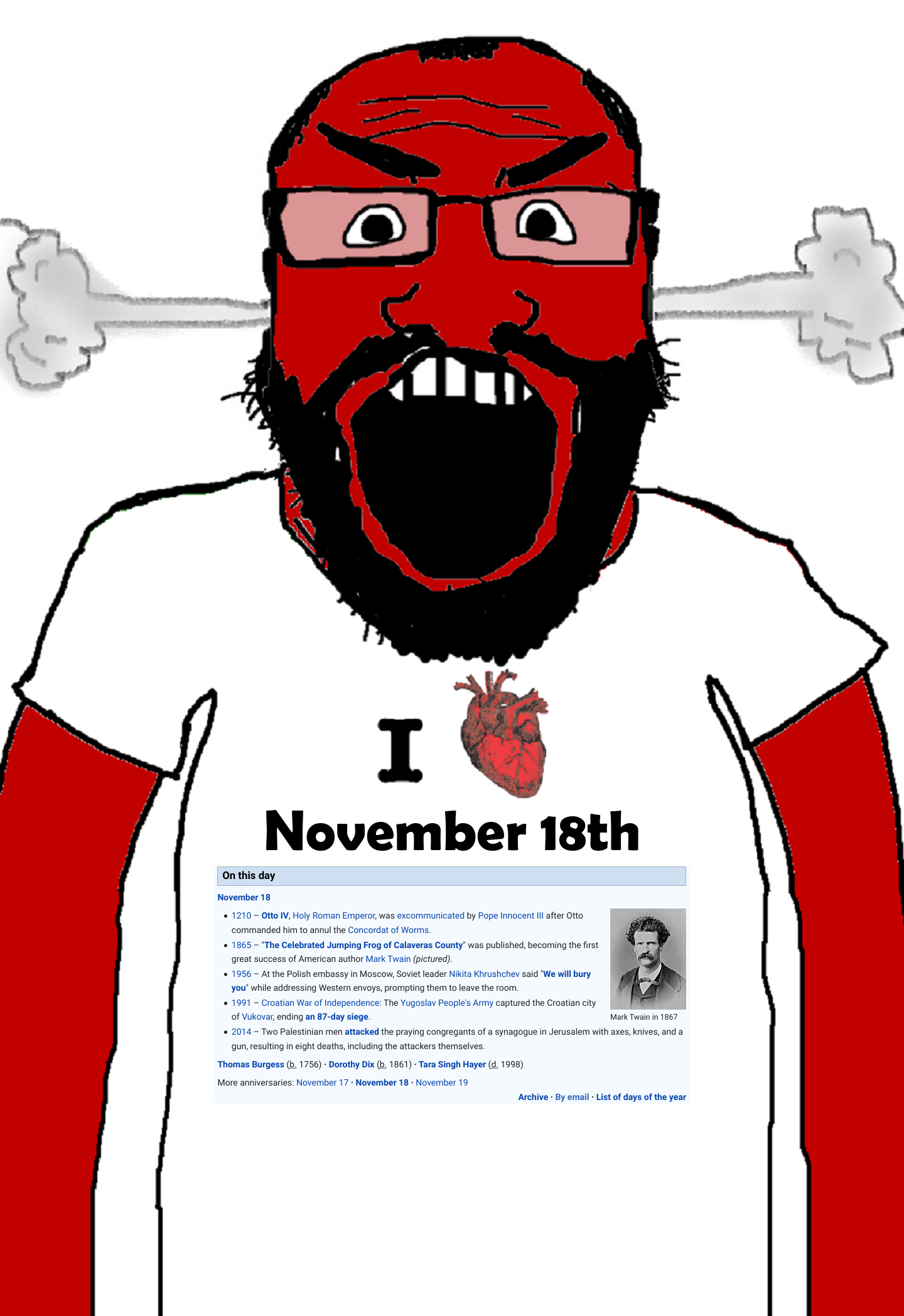 markiplier soyjak, science lover, on this day, angry, auto generated, balding, beard, clothes, glasses, head steam