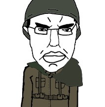 chudjak, chudjak front, angry, arm, chud, closed mouth, clothes, colonial, combat helmet, ear