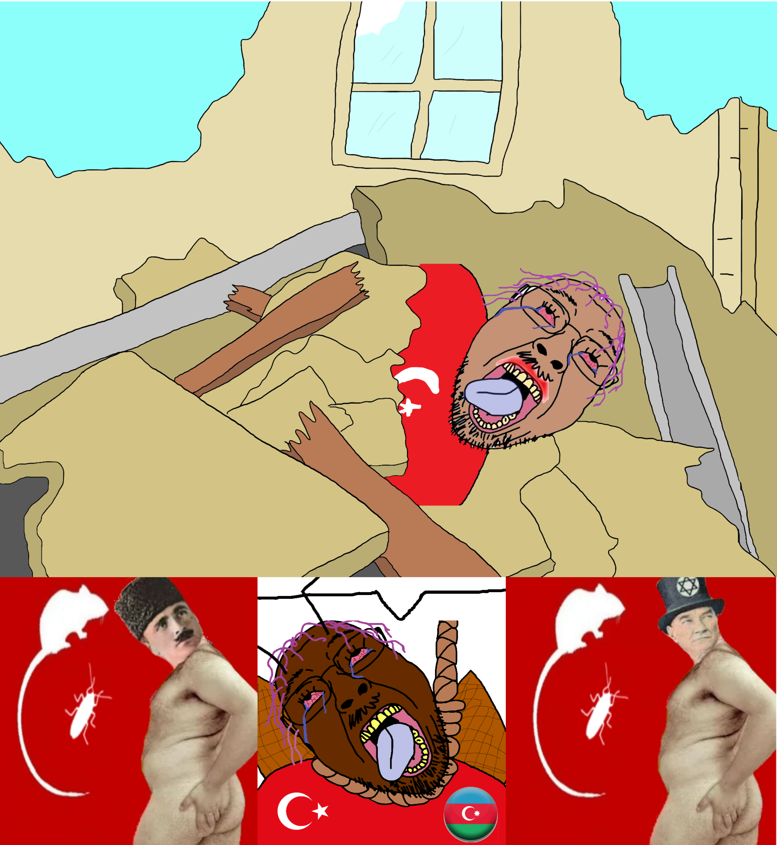 bernd, hanging troonjak, troonjak, 2soyjaks, ack, animal, azerbaijan, badge, bloodshot eyes, brown skin