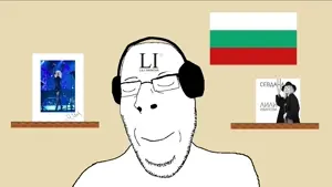 cobson, nucob, animated, bulgaria, closed eyes, closed mouth, flag, glasses, happy, headphones