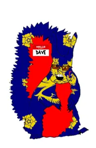 feraljak, feralsquirrel, squirreljak, angry, animal, country, dyved, flag, full body, glasses
