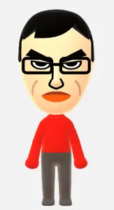 chudjak, obsessed with mii, angry, closed mouth, glasses, hair, mii, soyjak, wii