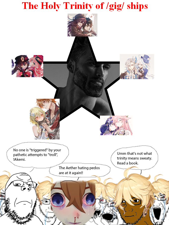 gigachad, a24 slowburn soyjak, cryboy soyjak, gapejak, soyak, soyak (crying), soyak (crying) 2, soyak (irritated), /vg/, 4chan