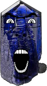 cobson, cobson front, angry, gem, gem skin, glasses, looking at you, open mouth, realistic, soyjak