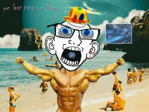 feraljak, unknown, beach, blood, bloodshot eyes, clothes, collage, ear, glasses, hat