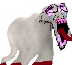soyak, animaljaks, animal, bear, bloodshot eyes, crying, distorted, glasses, open mouth, polar bear