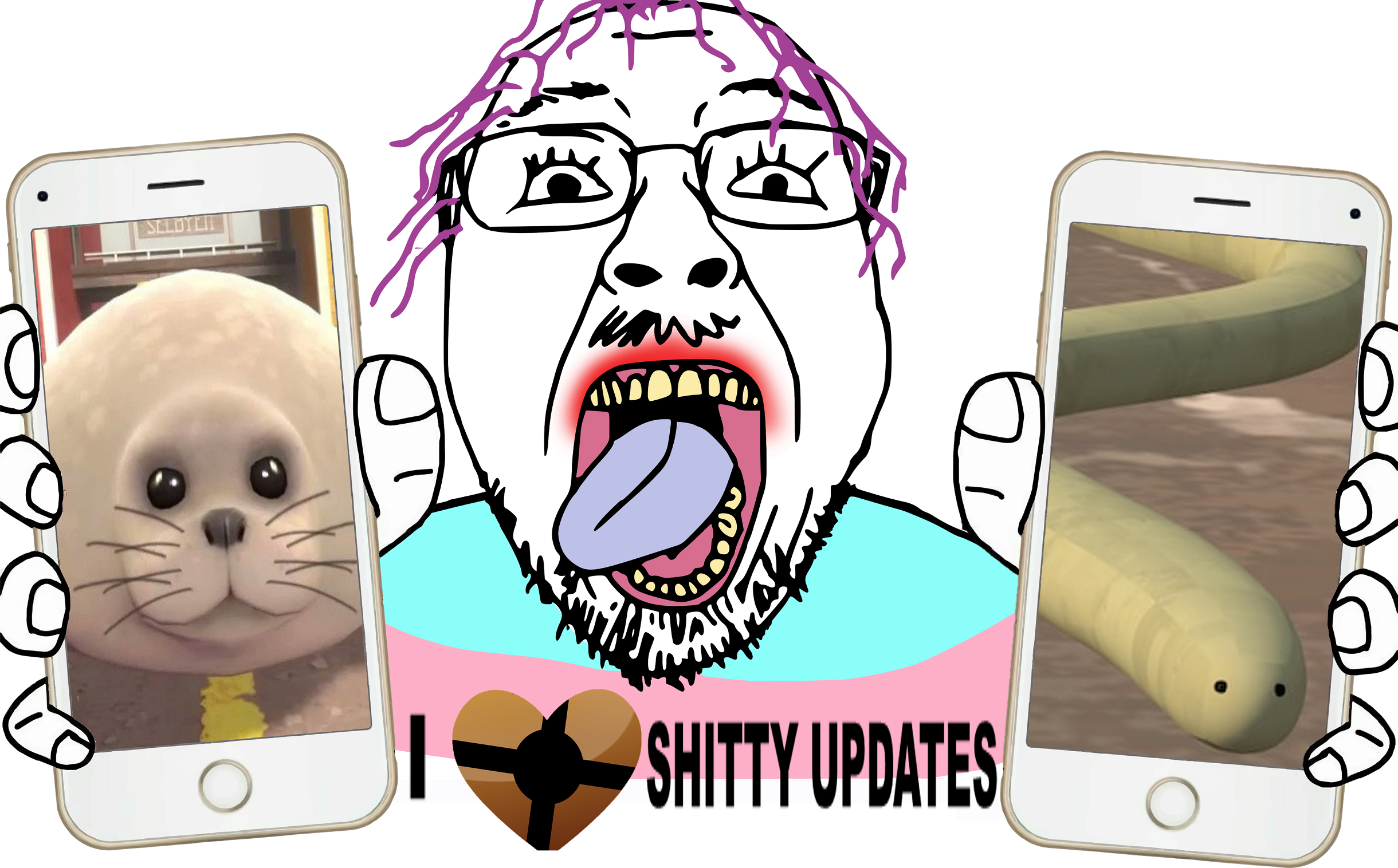 bernd, animal, glasses, hair, heart, holding object, holding phone, i love, iphone, mustache