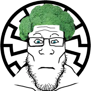 markiplier soyjak, neutralplier, animated, blue eyes, broccoli, buff, closed mouth, food, glasses, neutral