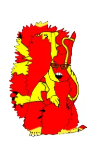 feraljak, feralsquirrel, squirreljak, angry, animal, country, deheubarth, flag, full body, glasses