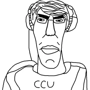 chudjak, catsh, ccu, closed mouth, clothes, glasses, hair, headphones, looking at you, redraw