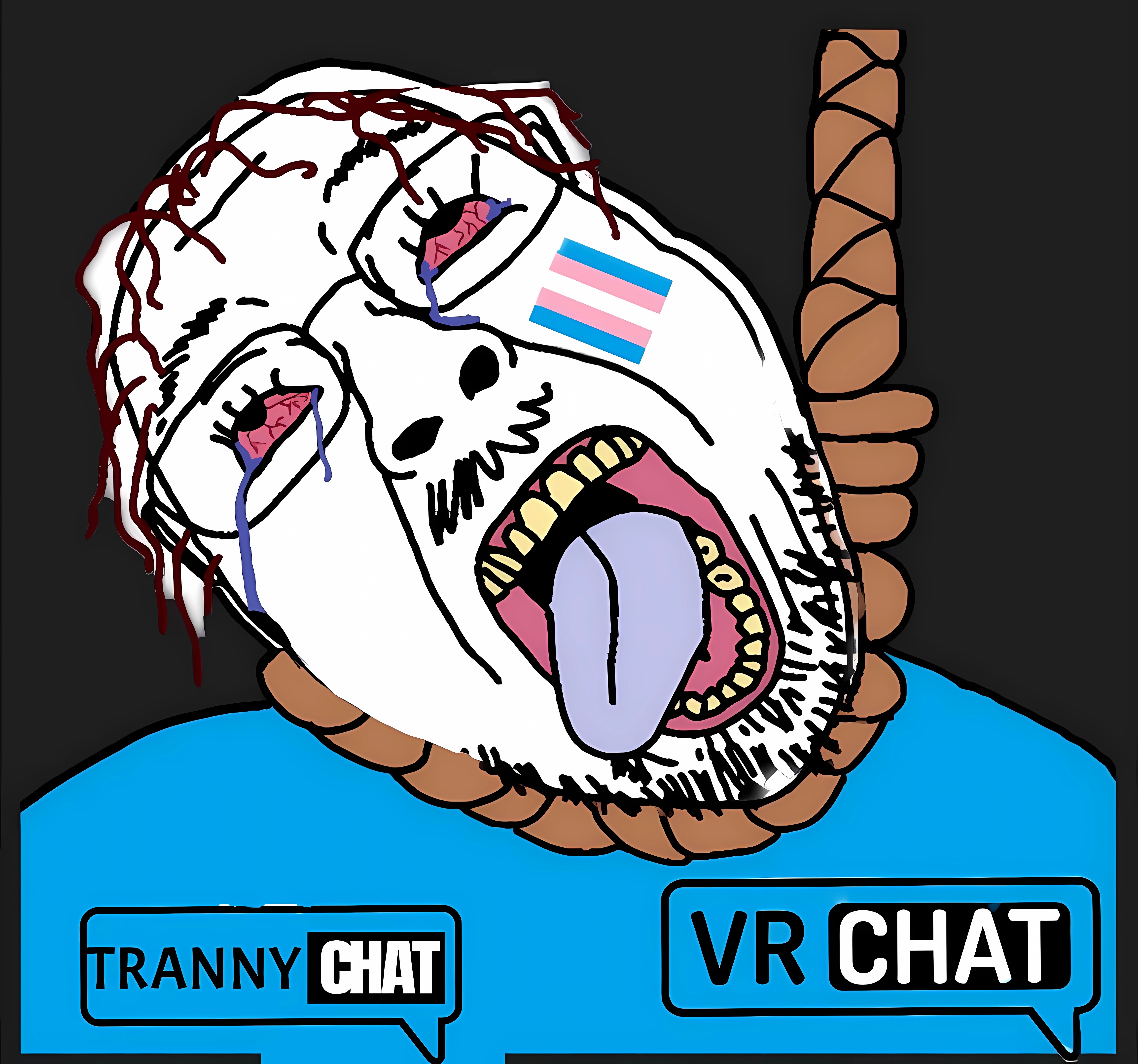 bernd, hanging troonjak, troonjak, ack, bloodshot eyes, crying, dead, flag, hair, hanging